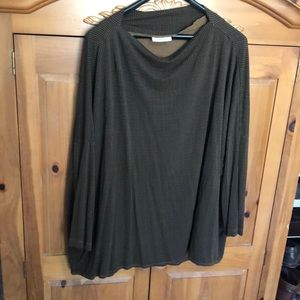 Black and brown checkered oversized tunic